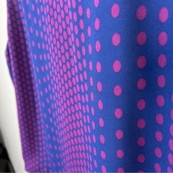 Aritzia Babaton Murphy Blue Polka Dot Print V-Neck Sleeveless Crop Top Size L - Picture 3 of 8